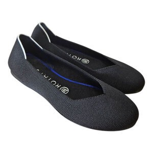 Rothy's Black The Flat Knit Textile Ballet Flats Size 7.5